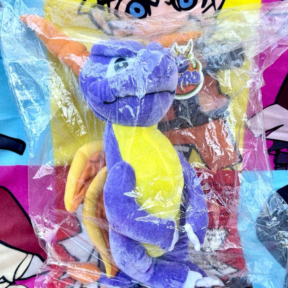 2001 SPYRO The Dragon Plush SEALED 12” Vintage Play By Play Toys And Novelties